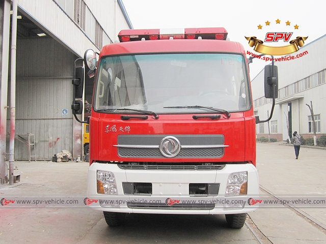 Front view of Foam and Water Fire Truck - Dongfeng Front view of Foam and Water Fire Truck - Dongfeng